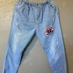 Blue Jeans With Washington Wizards Patch